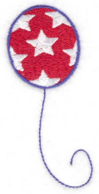 Picture of Stars Balloon Machine Embroidery Design