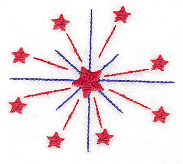 Picture of Firework Stars Machine Embroidery Design