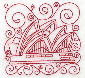 Picture of Sydney opera house Machine Embroidery Design