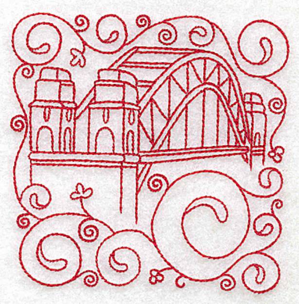 Picture of Sydney Harbour Bridge Machine Embroidery Design