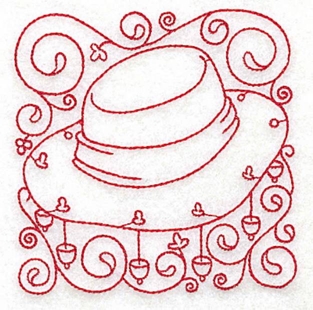 Picture of Akubra Hat Machine Embroidery Design