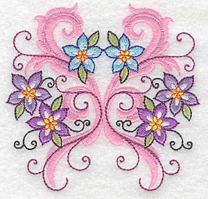 Picture of Floral Swirl Design Machine Embroidery Design