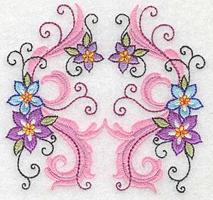 Picture of Flower Swirls Machine Embroidery Design