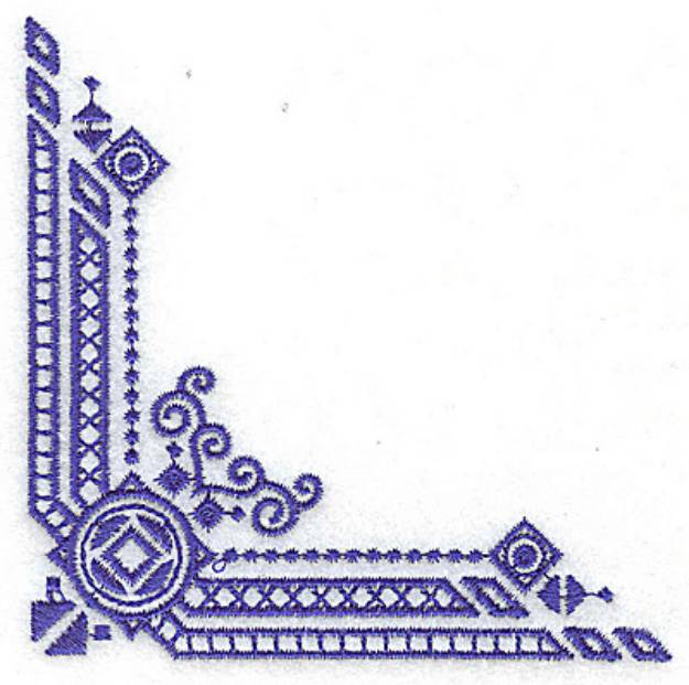 Picture of Decorative Corner Machine Embroidery Design