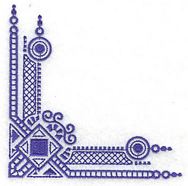 Picture of Corner Machine Embroidery Design