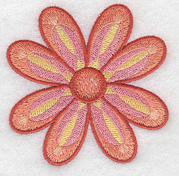 Picture of Colorful Flower Machine Embroidery Design