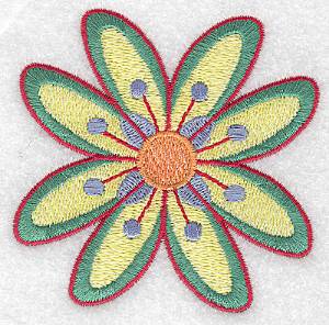 Picture of Bright Flower Machine Embroidery Design