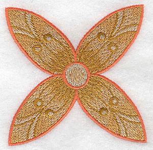Picture of Tan Flower Machine Embroidery Design
