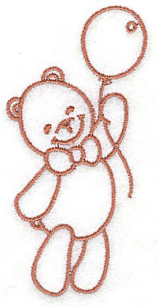 Picture of Bear With Balloon Machine Embroidery Design