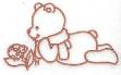 Picture of Bear with ladybug Machine Embroidery Design