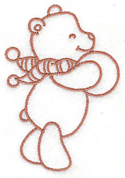Picture of Bear with Ball Machine Embroidery Design