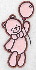 Picture of Bear & Balloon Applique Machine Embroidery Design
