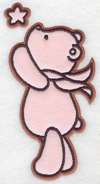Picture of Bear and Star Applique Machine Embroidery Design