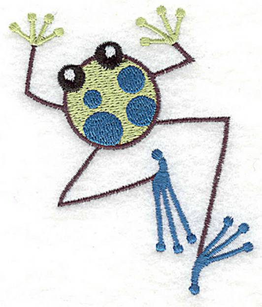 Picture of Colorful Frog Machine Embroidery Design