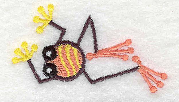 Picture of Small Striped Frog Machine Embroidery Design