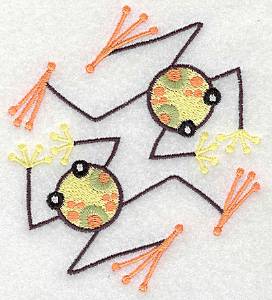 Picture of Two Frogs Machine Embroidery Design