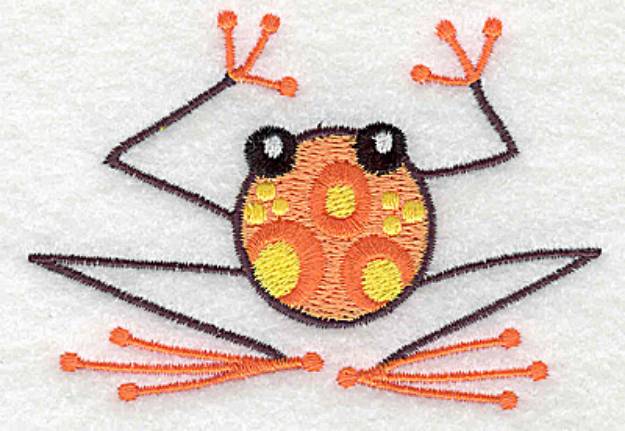Picture of Orange Frog Machine Embroidery Design