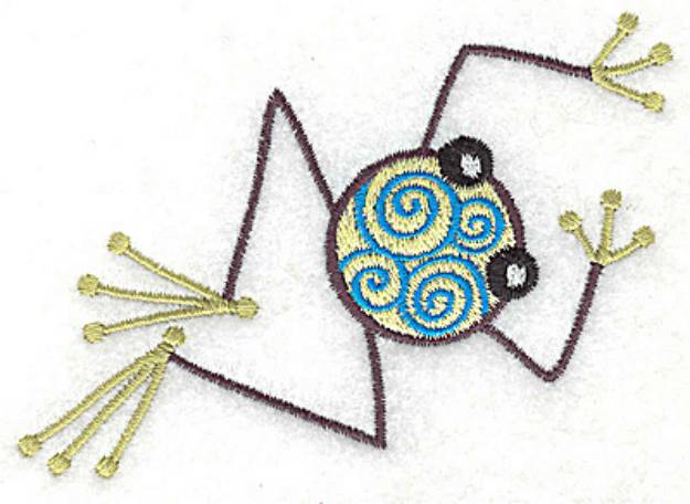Picture of Swirled Frog Machine Embroidery Design