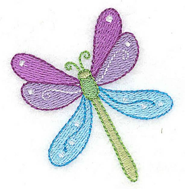 Picture of Pretty Dragonfly Machine Embroidery Design
