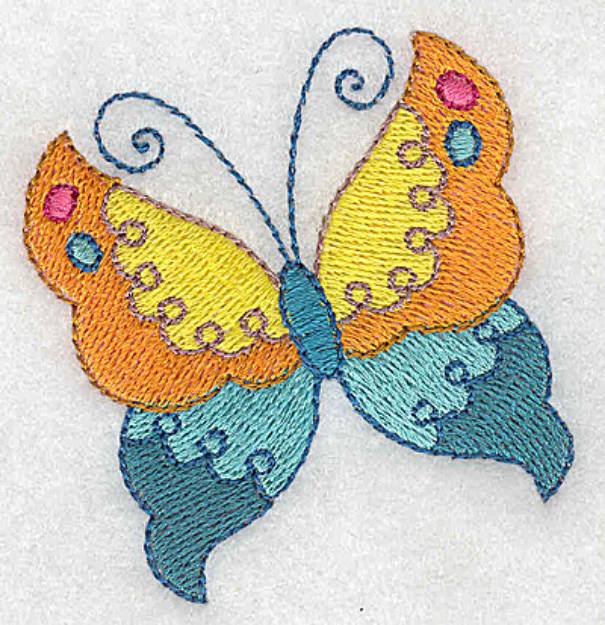 Picture of A Butterfly Machine Embroidery Design