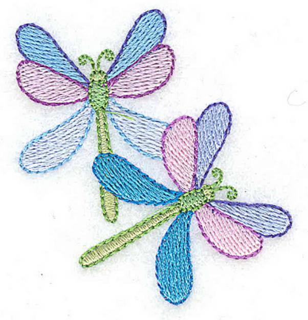 Picture of Dragonfly Pair Machine Embroidery Design