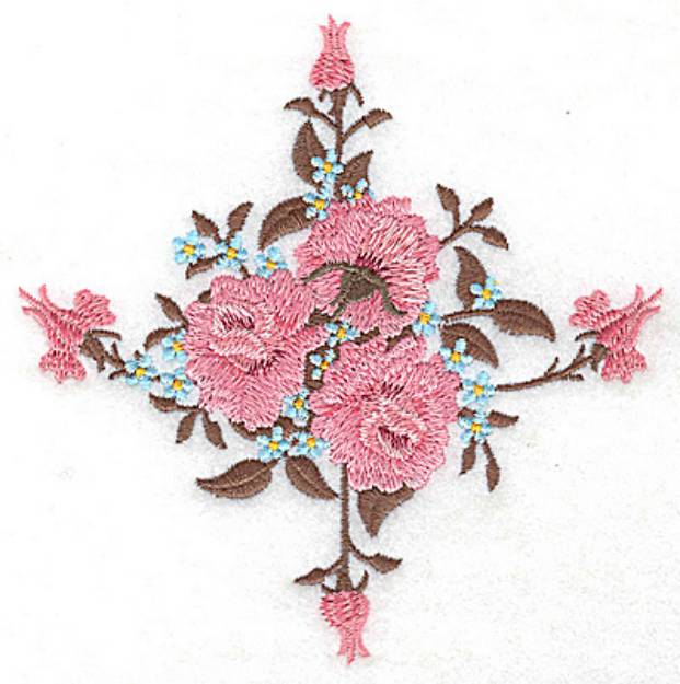 Picture of Roses And  Buds Machine Embroidery Design
