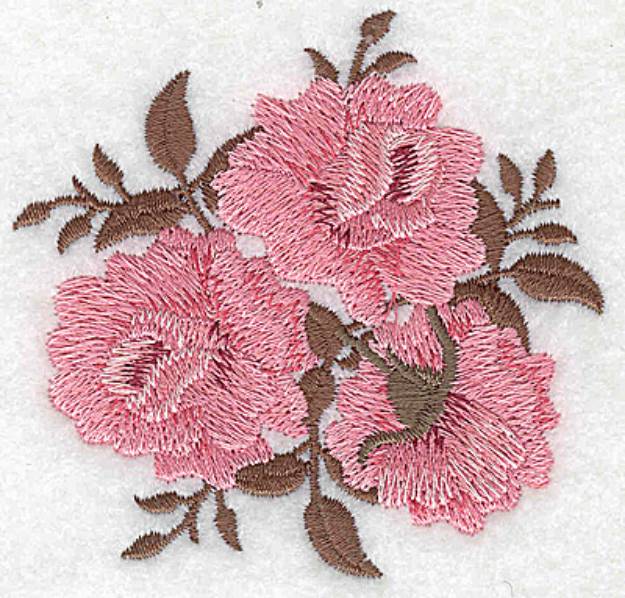 Picture of Three Roses Machine Embroidery Design