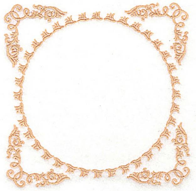 Picture of Frame And Circle Machine Embroidery Design