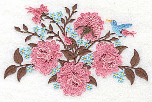 Picture of Rose Blossoms Machine Embroidery Design