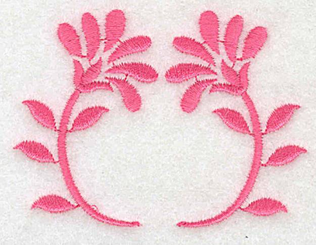 Picture of Twin Flowers Machine Embroidery Design