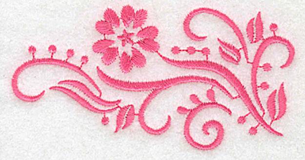 Picture of Swirling Flower Machine Embroidery Design
