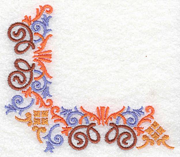 Picture of Swirl Corner Design Machine Embroidery Design
