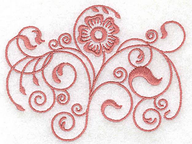 Picture of Floral Swirl Design Machine Embroidery Design