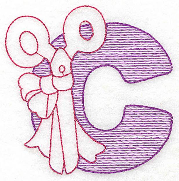 Picture of Sewing Letter C Machine Embroidery Design