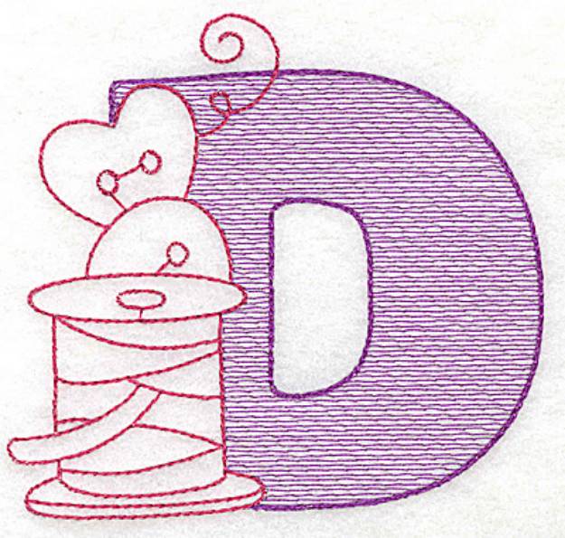 Picture of Sewing Letter D Machine Embroidery Design