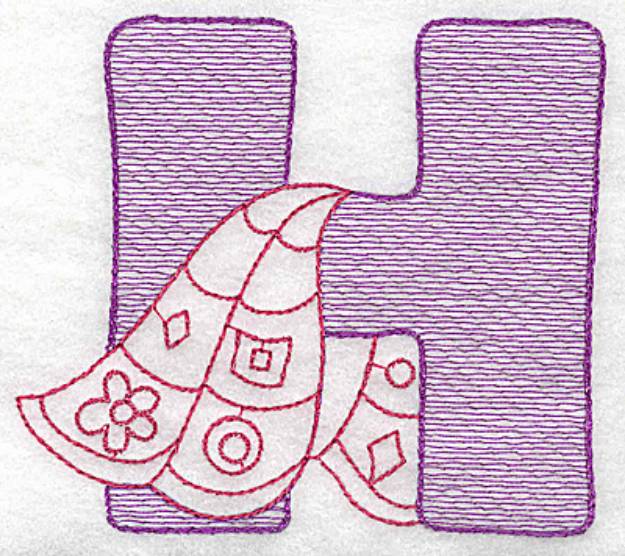 Picture of Sewing Letter H Machine Embroidery Design