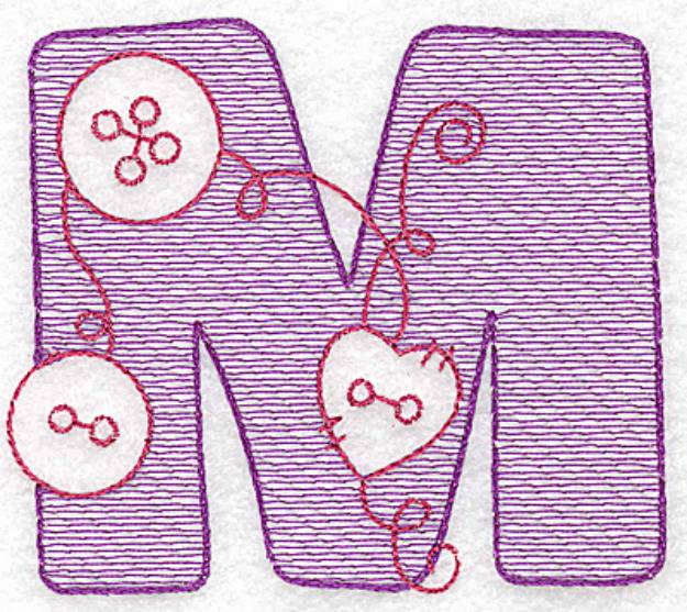 Picture of Sewing Letter M Machine Embroidery Design
