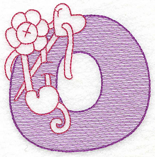Picture of Sewing Letter O Machine Embroidery Design