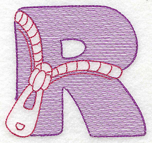 Picture of Sewing Letter R Machine Embroidery Design