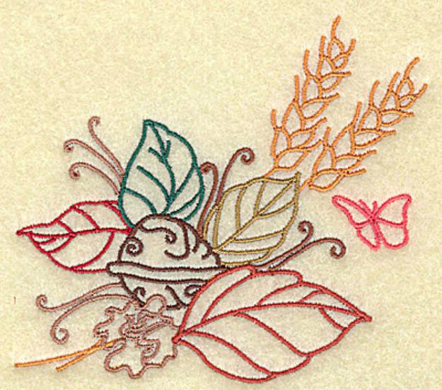 Picture of Autumn Bouquet Machine Embroidery Design