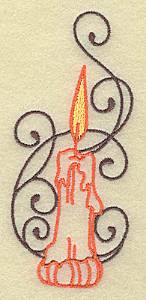 Picture of Candle Outine Machine Embroidery Design