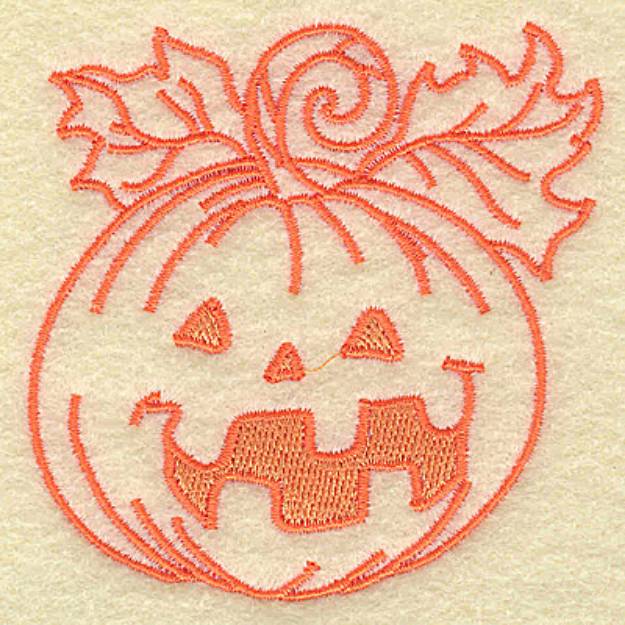 Picture of Jack O Lantern Outline Machine Embroidery Design