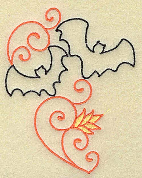 Picture of Halloween Bat Design Machine Embroidery Design