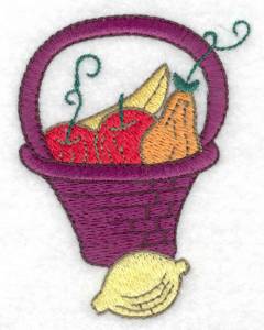 Picture of Basket And Fruit Machine Embroidery Design