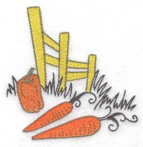 Picture of Fence & Vegetables Machine Embroidery Design