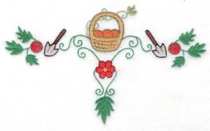 Picture of Basket & Trowels Design Machine Embroidery Design