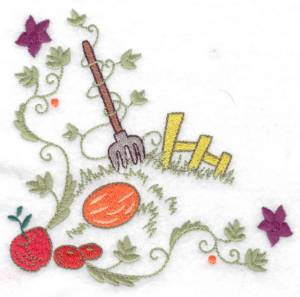 Picture of Fall Harvest Scene Machine Embroidery Design