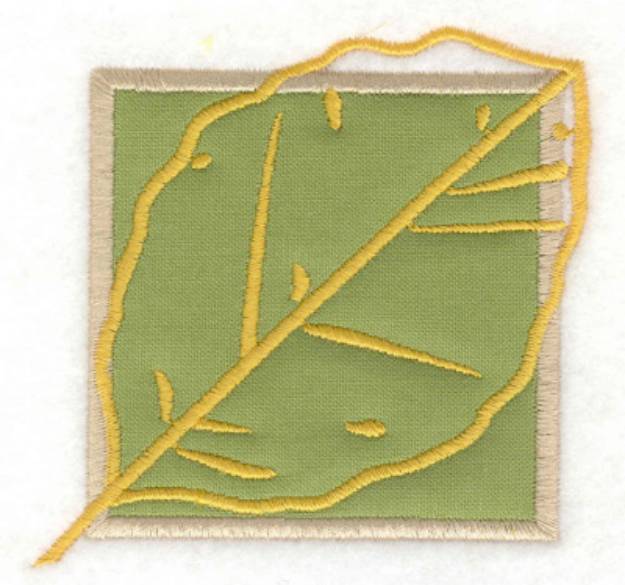 Picture of Birch Leaf Applique Machine Embroidery Design