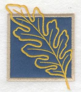 Picture of Oak Leaf Applique Machine Embroidery Design