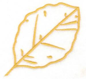 Picture of Birch Leaf Outline Machine Embroidery Design